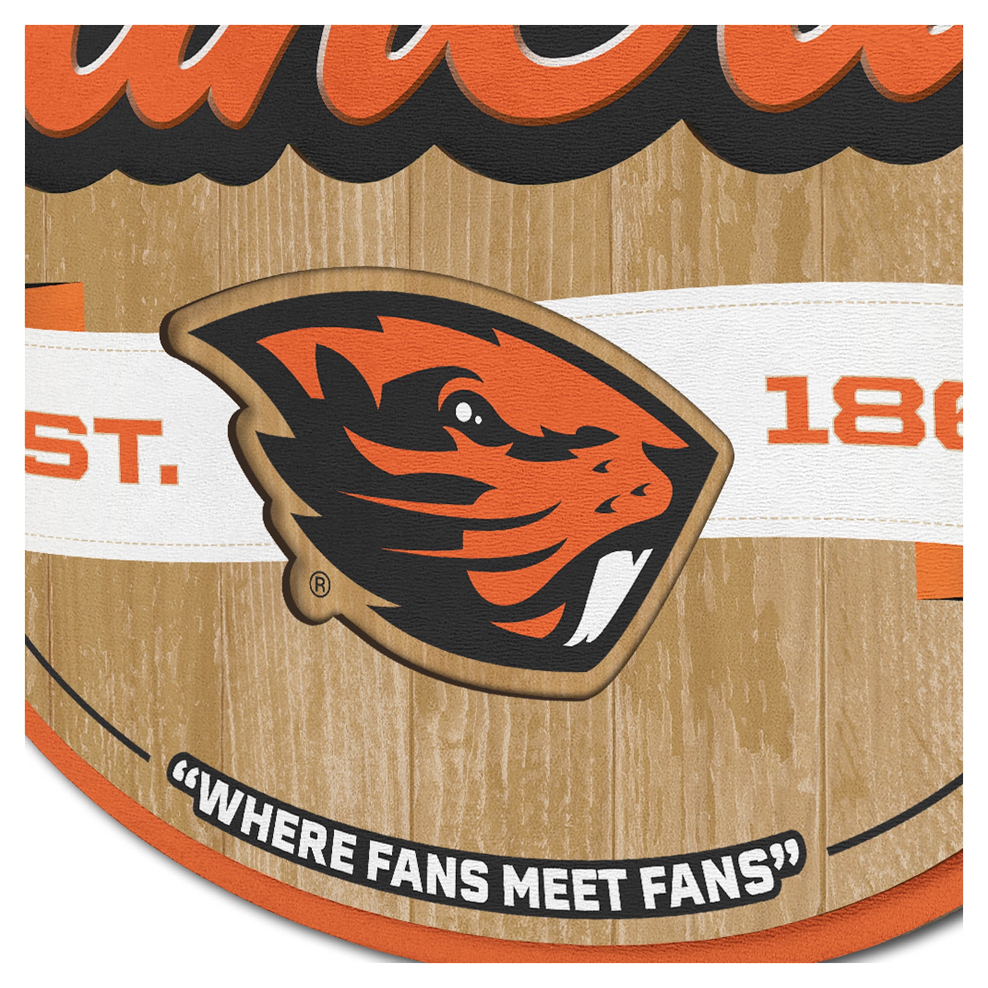 IDNA Oregon State Beavers 12.5" x 17" Fan Cave Sign
