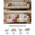 thumbnail image 3 of Bohemian Flower Women Sofa Couch Covers for 3 Cushion Couch,Washable L Shape Sectional Sofa Covers for Loverseat/Pet/Kid,Aesthetic Middle Century Slipcover Throw Blanket Futon Cover 71''x134'', 3 of 8