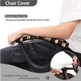 thumbnail image 4 of FKELYI Office Chair Slipcovers with 2 Pcs Stretchable Armrest Covers for Armchair Retro Daisy Floral Book Moon Print Swivel Computer Chair Protector Home Office Washable Decor, 4 of 7