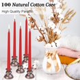 thumbnail image 3 of Perkisboby Lot de 14 Bougies Coniques Rouges, 10 Pouces Sans Coulure, Bougie de Souper Non Parfumée 7 Heures de Combustion pour Noël, Fête Ou Décoration de Mariage, 3 of 7