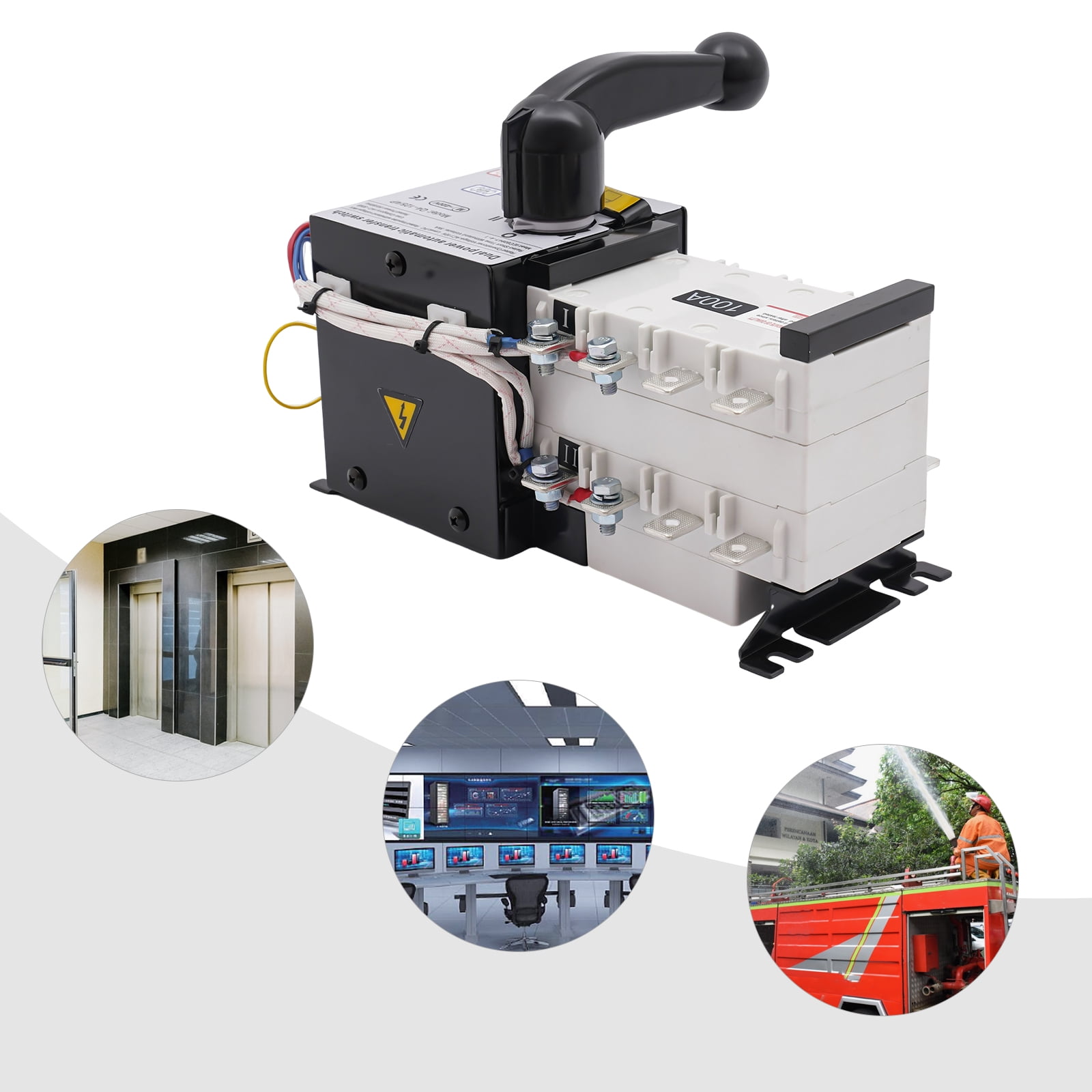 110V Dual Power Automatic Transfer Switch ,Automatic Generator Changeover Switch 100A/4P for Office Buildings, Shopping Malls, Banks