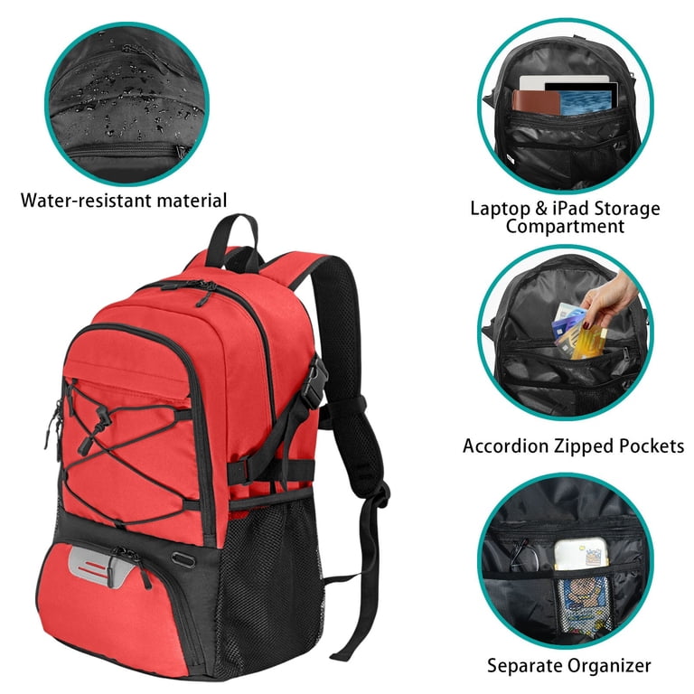 backpack with laptop and ipad compartment Tribeca Nasher Miles secure zipper pockets Basketball Backpack with Shoe Compartment,