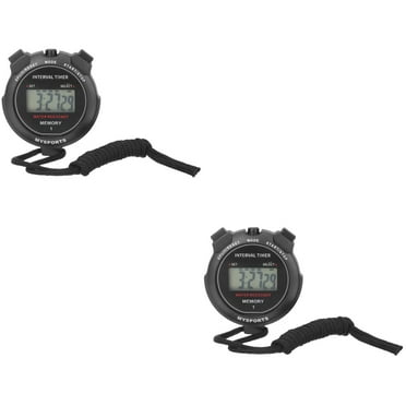 2 PCS Stopwatch Alarm Waterproof Chronograph Sport