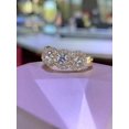 thumbnail image 2 of 2.50Ct Round Cut Lab Created Diamond 14K Yellow Gold Plated 5 Stone Wedding Band Ring Sterling Silver, 2 of 5