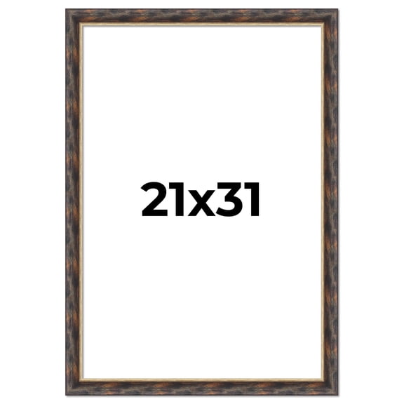 21x31 Frame Gold Real Wood Picture Frame Width 1.5 inches | Interior Frame Depth 0.5 inches |