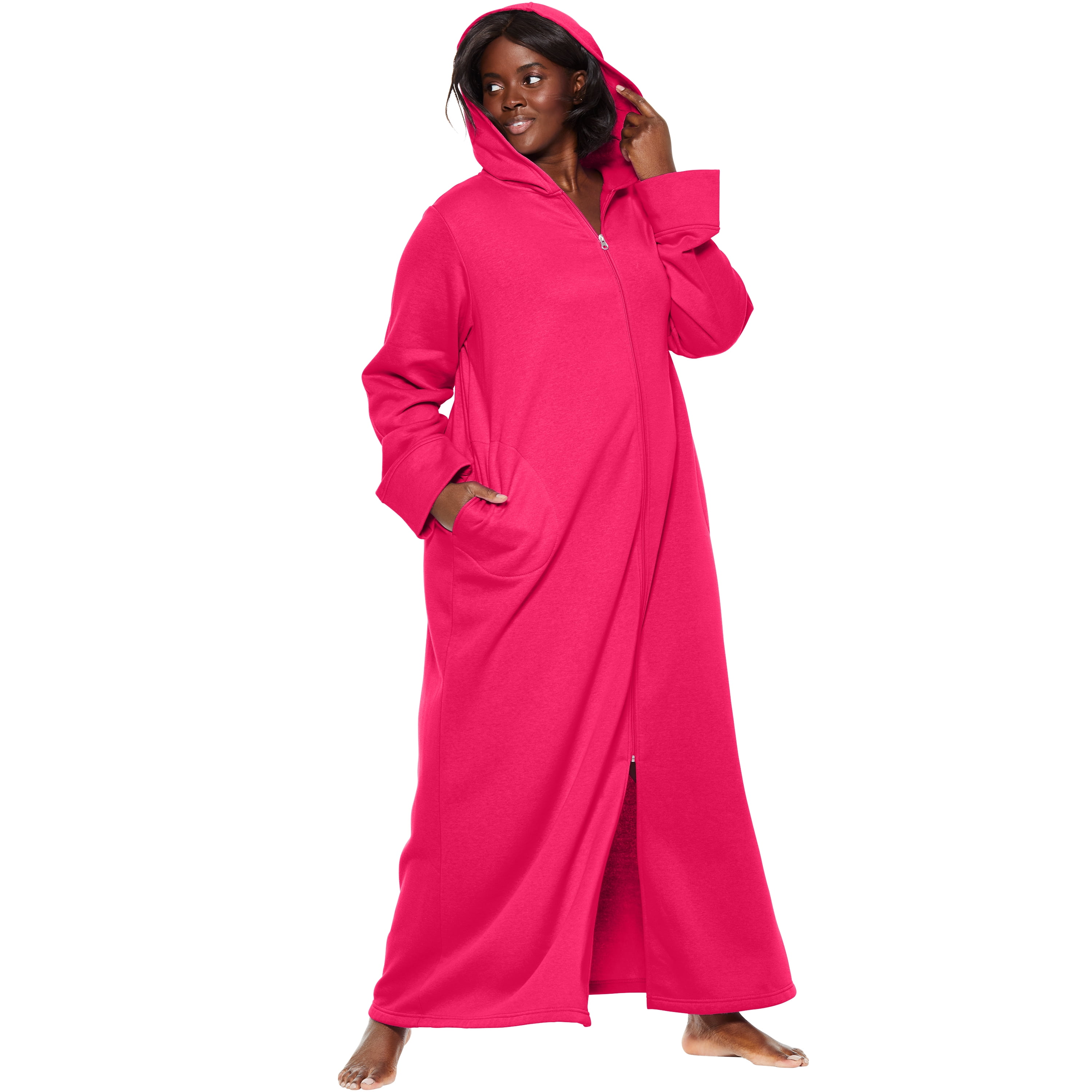 Plus Size Hooded Fleece Robe - Walmart ...