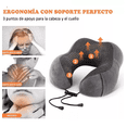 thumbnail image 5 of Almohada de viaje portatil Belug espuma Viscoelástica cuello gris, 5 of 5
