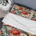 thumbnail image 4 of Designart "Coral Blooms In Beige Vintage Garden" Floral Bedding Covert Set - Cottage Bed Set With 2 Shams, 4 of 5