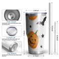 thumbnail image 6 of 30oz Halloween Pumpkins Bats and Stars Tumblers Stainless Steel Tumbler with Lid and Straw,Vacuum Insulated Double Wall Travel Tumbler Cups Mug with Cleaning Brush for Coffee,Tea, 6 of 7