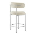 thumbnail image 5 of Modway Albie Fabric Counter Stools - Set of 2 in Beige Silver, 5 of 11