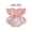 Pink, variant on Infant Baby Girl Summer Romper 3 6 9 12 18 Months Cute Bow Decor Flying Sleeve Floral Fake-two Jumpsuit with Headband