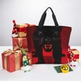 thumbnail image 6 of Picia Black Panther Red Background for Tote Bag for Women with Zipper, Gym Tote with Compartments, Laptop Work Tote Nurse Dance Yoga Bag for Sport, Travel, 6 of 7