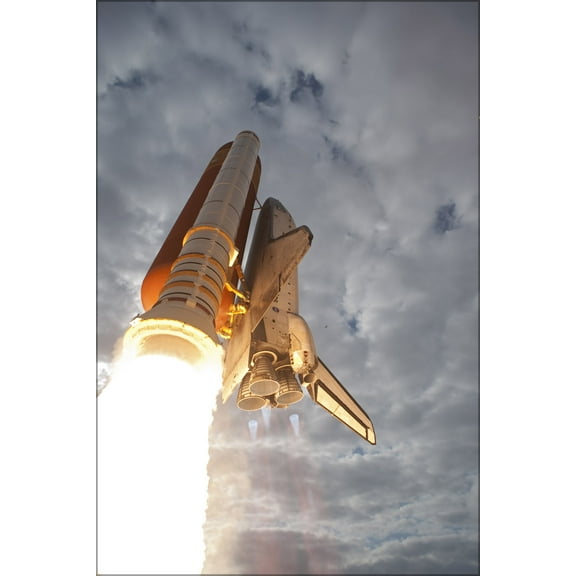24"x36" Gallery Poster, Space Shuttle Endeavour Soars to Orbit from Launch Pad 39A