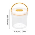 thumbnail image 3 of Round Clear Airtight Food Storage Container with Handle, Leakproof Storage Jar for Snacks and Dry Food, Kitchen Pantry Organizer, Portable Storage for Home Use, 3 of 6