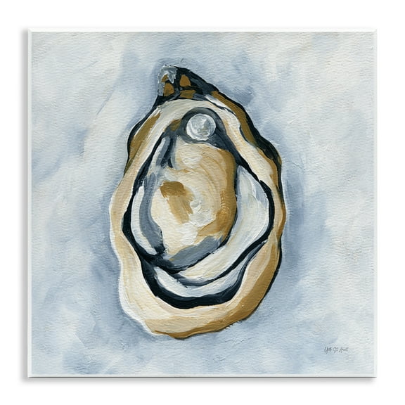 Stupell Industries Oyster with Pearl Coastal Painting Unframed Art Print Wall Art, 12 x 12