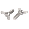 thumbnail image 2 of Tuerca mariposa de acero inoxidable 304, tornillo métrico M10 x 30mm, 2 piezas, 2 of 2