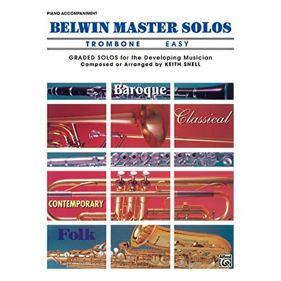 Belwin Master Solos (Trombone), Vol 1: Easy Piano Acc.