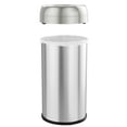 thumbnail image 5 of iTouchless 16 Gallon Dual-Deodorizer Round Open Top Trash Can and Recycle Bin, 60 Liter Stainless Steel Commercial Grade Trashcan, 10 Inch Opening good for Home, Restaurant, Restroom, Office, 5 of 7