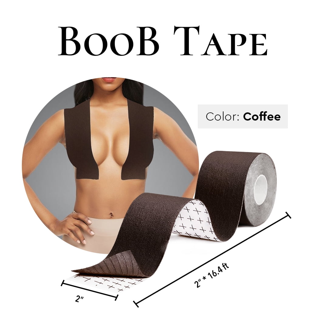 Ebo Boob Tape Breast Lift Tape Adhesive Boob Tape 2 Inch Black