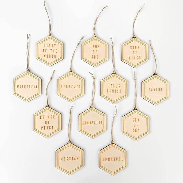 Creative Pendant Christmas Tree Decor Letter Printed Eco-Friendly Wooden Pendant For Home Inside Fireplace Decoration