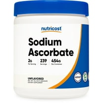 Nutricost Sodium Ascorbate Powder (1 LB) Unflavored - 2 Grams per Serving, Vegan, GMO-Free, Gluten-Free