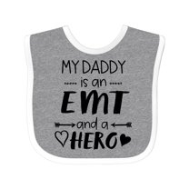 Inktastic My Daddy is an EMT and a Hero Boys or Girls Baby Bib