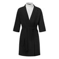 thumbnail image 1 of TheFound Men? s Solid Color V-Neck Half Sleeve Night-Robe with Waist Belt, 1 of 5
