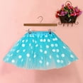 thumbnail image 3 of JGGSPWM Womens Tulle Polka Dot Mini Skirt Layered Design Elastic Waist Fashion Pleated Gauze Short Dancing Skirt Gauze Dress Sky Blue Free Size, 3 of 4