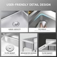 thumbnail image 4 of Utility Stainless Steel Sink, Commercial Kitchen Prep Sink Free Standing Single Bowl with Cold and Hot Water Pipe Undershelf Faucet for Restaurant Laundry Garage Bar Workshop 19.7" x 21.7" x 33.5", 4 of 9