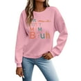 thumbnail image 2 of Women's Sweatshirts 2025 Mama Mommy Mom Bruh Sweatshirt Funny Graphic Crewneck Pullover Tops Sweatshirt for Women, 2 of 5