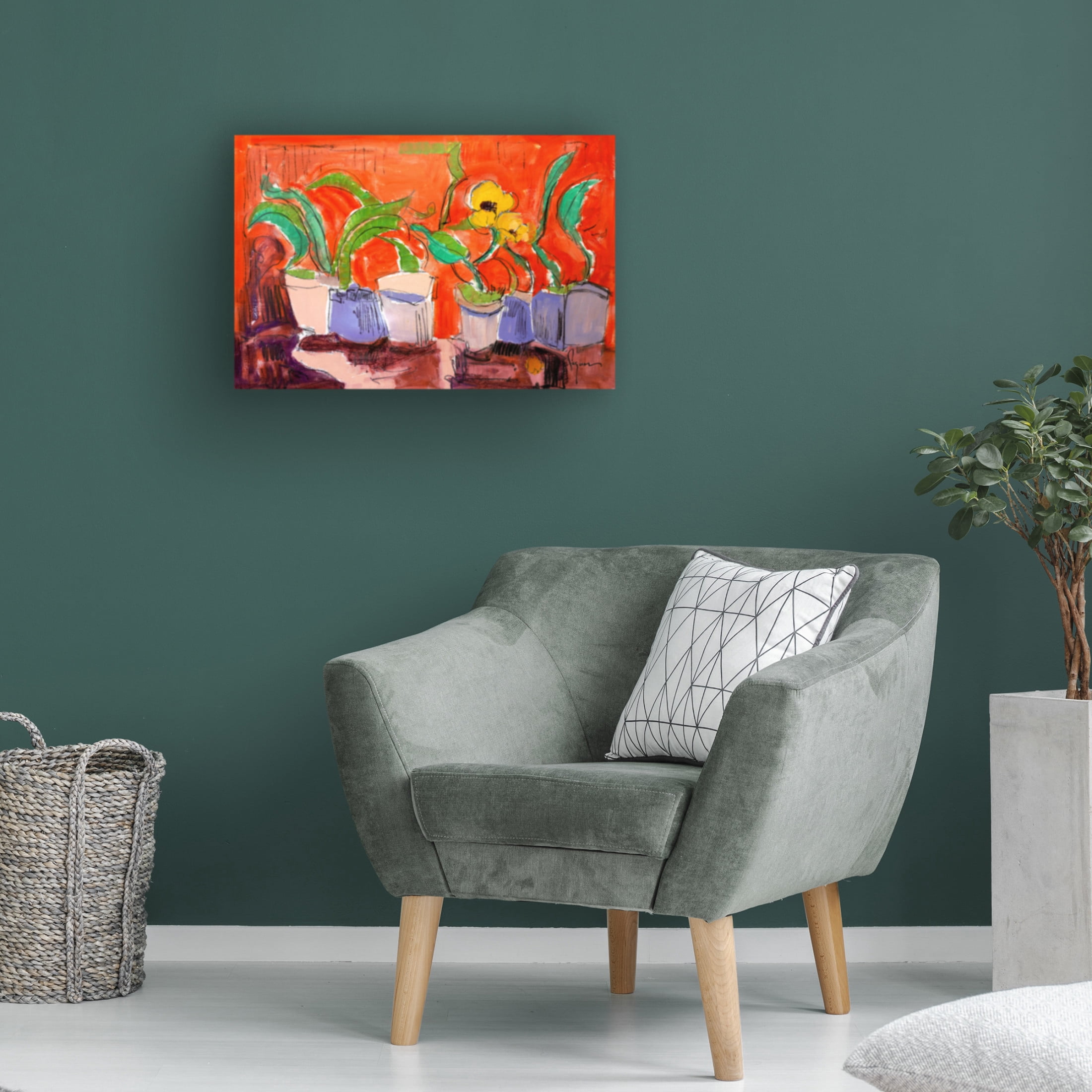 Canvas Wall Art - Dorothy Fagan ' Joybloomsincherishedgarden' Wall Art for Living Room, Bedroom, or Office D?cor by Trademark Fine Art - 32 x 22 Inches