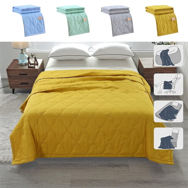 Xihbxyly Manta Refrescante, Edredón Disipador de Calor, Tela de Algodón Transpirable, Suave y Fresca para El Verano, Lavable a Máquina, Ideal para Siestas, Viajes y Uso En El Dormitorio, Tamaño 140 X
