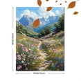 thumbnail image 3 of Qisvanset 12x16 Inch 2D Flat Framed Canvas Art, Peaceful Mountain Wildflower Meadow Serene Nature Home Office Wall Art, 3 of 5