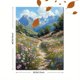 thumbnail image 3 of Qisvanset 12x16 Inch 2D Flat Framed Canvas Art, Peaceful Mountain Wildflower Meadow Serene Nature Home Office Wall Art, 3 of 5