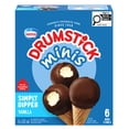 thumbnail image 1 of DRUMSTICK Minis Simply Dipped Vanilla Frozen Dessert Cones, 6 x 63 ml, 1 of 7