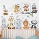 thumbnail image 1 of Jungle Animals Wall Decals Elephant Giraffe Safari Wall Stickers Baby Nursery Kids Room Living Room, 1 of 5