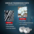 thumbnail image 2 of Nylon Rolling Ball Transfer Bearing Caster 0.59 Inch 99 Lbs Capacity Steel Wheel Multi-Directional Movement重型应用适用, 2 of 4