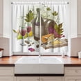 thumbnail image 2 of Ambesonne Wine Kitchen Curtains, Vintage Wine and Cheese, 55"x39", Multicolor, 2 of 3