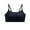 Black, variant on Seamless Everyday Bras - Women's Color Seamless Wide Shoulder Sports Bra - No Steel Ring Gathered Back Support Large Bust Concealing Bra Coffee S