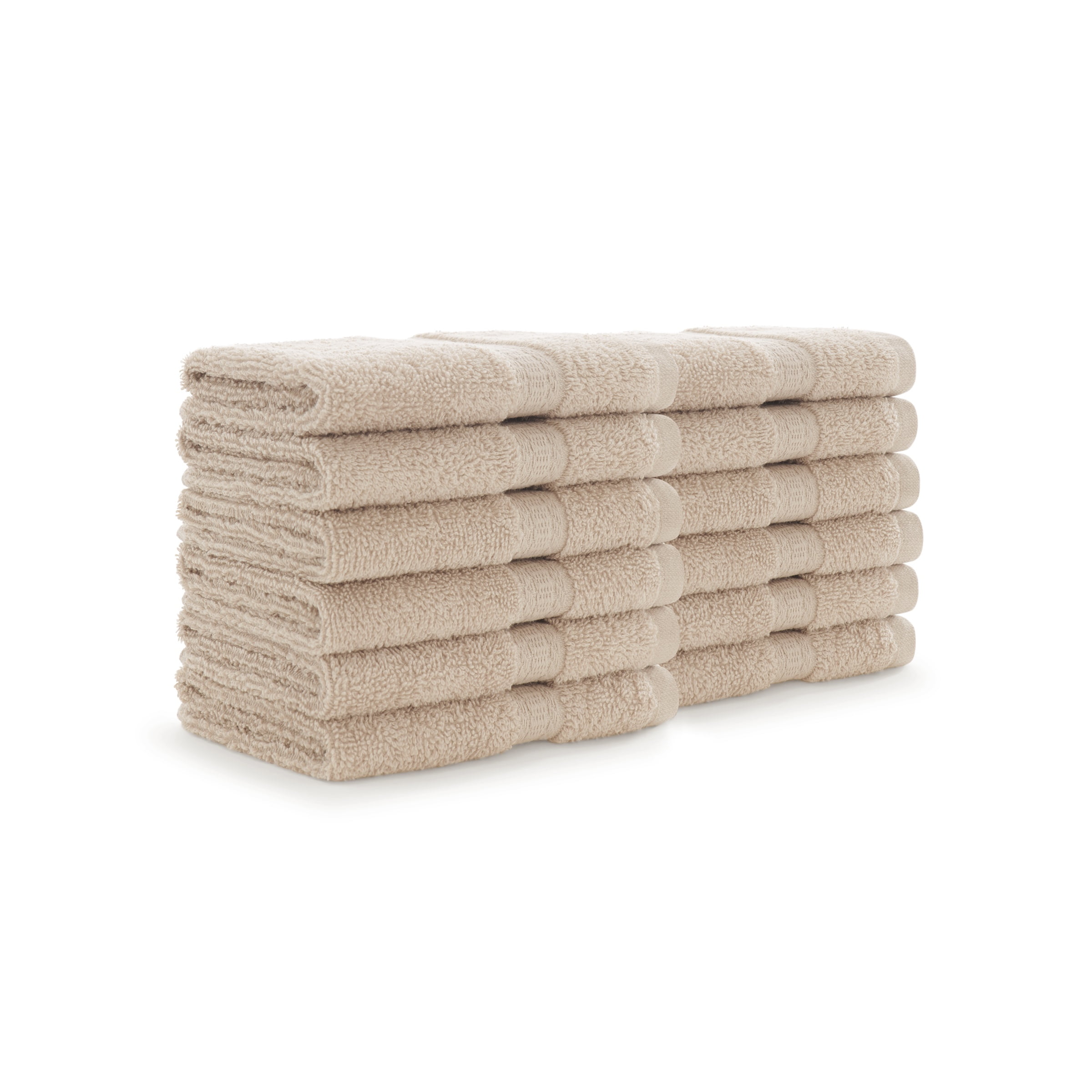 Arkwright Bulk Case of 24 Bath Towels, 25x52, 100% Heavy Cotton, Beige 
