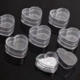 thumbnail image 4 of New Mini Transparent Plastic Storage Box Acrylic Clear Heart Boxes Pill Moisture-proof Small Case DIY Jewelry Portable Packaging 1pcs-Heart, 4 of 6