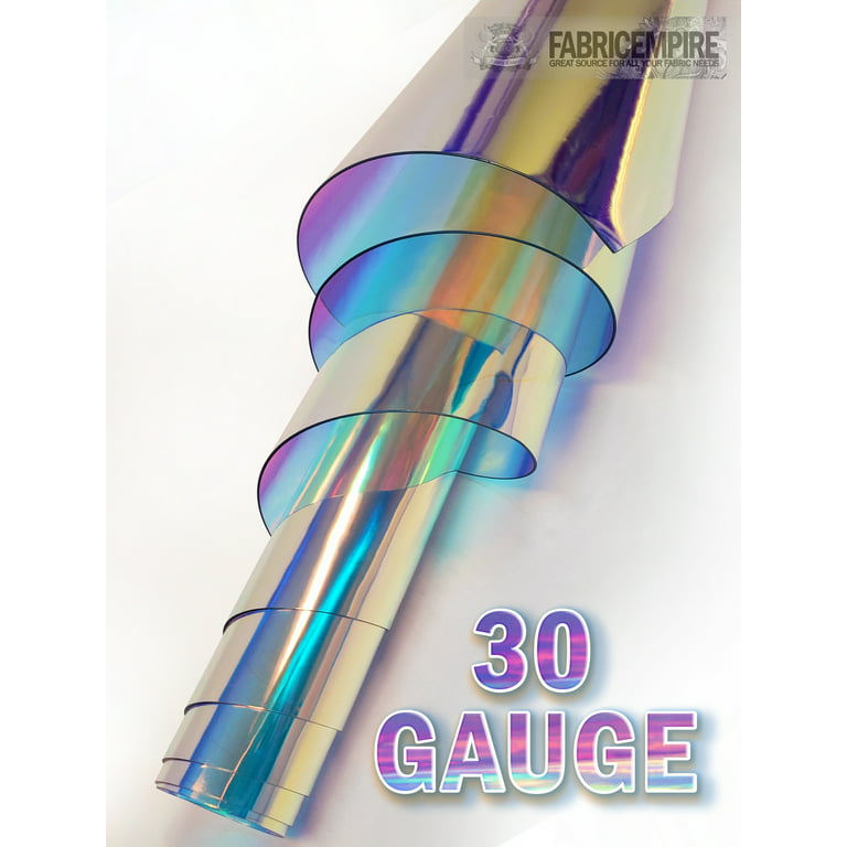 Holographic Transparent Plastic Vinyl Fabric 54 Wide Sold By The Yard (30  Gauge) 