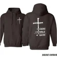 thumbnail image 4 of Christian Hoodie – 1 Cross 3 Nails 4 Given, Faith Quote Pullover, Religious Cross Graphic, Unisex Casual Streetwear, 4 of 6