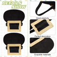 thumbnail image 3 of 2 Pairs Colonial Shoe Buckle Accessories Black & Gold Shoe Buckles Colonial Shoe Covers PU Leather Colonial Shoe Buckles Historical Gold Shoe Buckles Costume Accessory for Men Women, 3 of 7