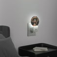 thumbnail image 4 of Round LED Night Lights Lamp with Dusk to Dawn Sensor, Modern Style Portrait Of Figure With Color Circle Patterns Night Light Plug Into Wall for Kids Room, Bedroom, Bathroom, Kitchen, Hallway, 4 of 4