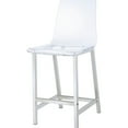 thumbnail image 3 of 2pcs Clear Counter Stools - Modern Acrylic Bar Chairs With Stable Back And Foot Supports For Dining Room Furnishing ( Of 2) Areas, 3 of 6