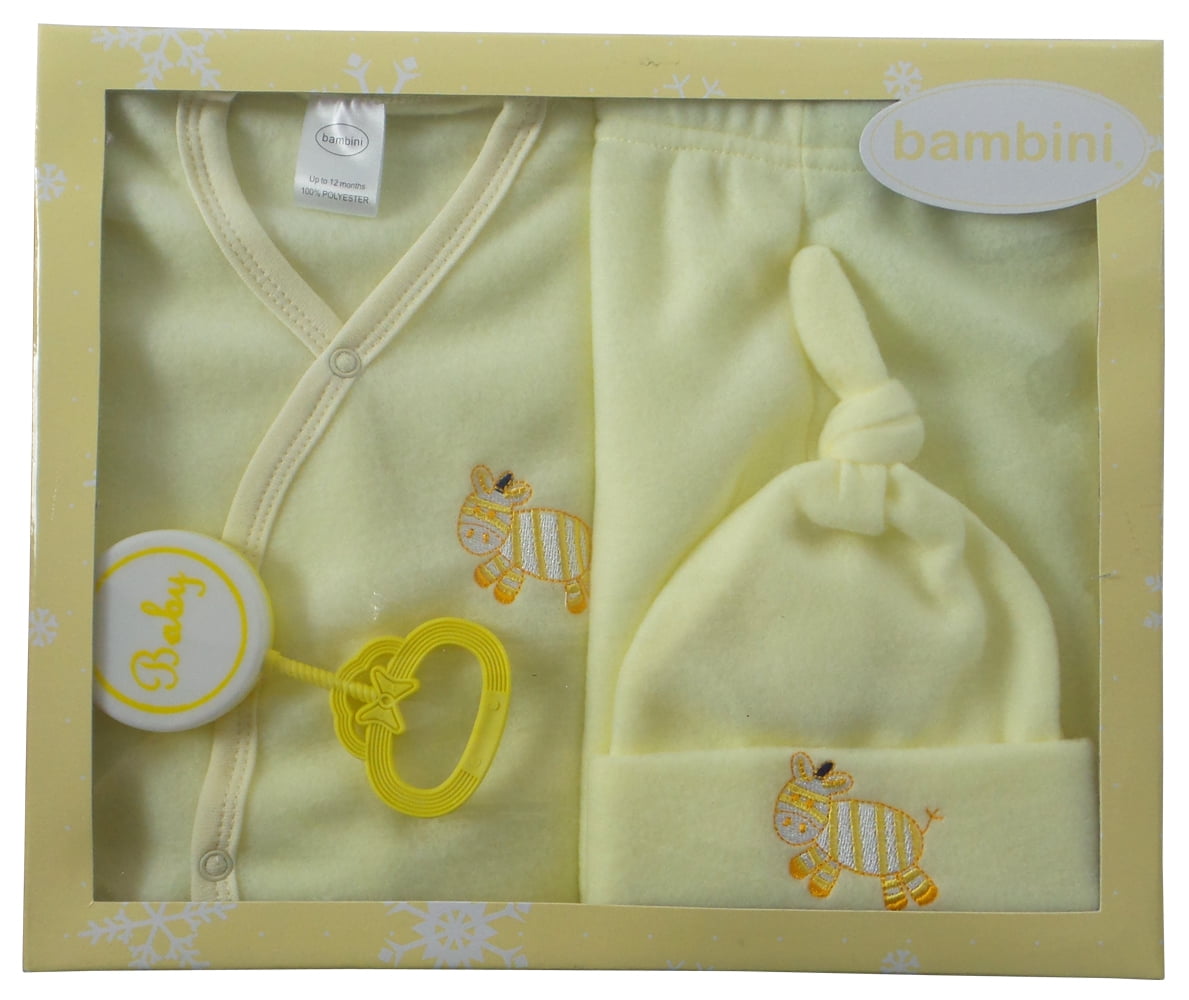 Bambini 4 Piece Fleece Set - Yellow