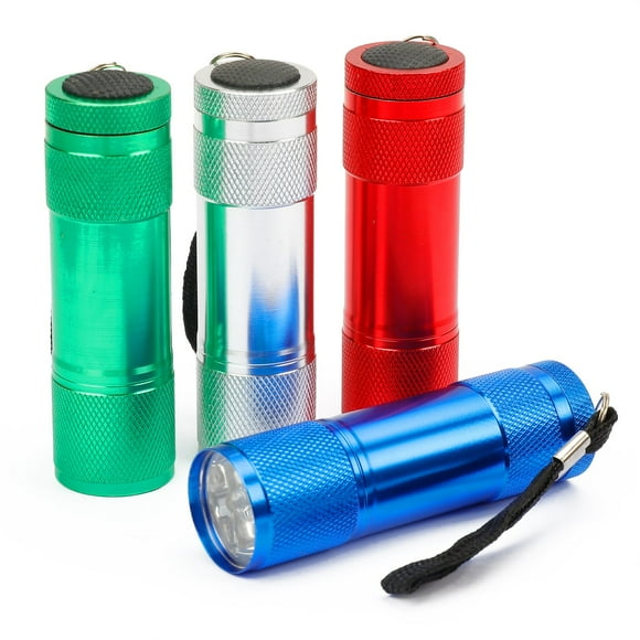 Linterna LED de aluminio FASTPRO, paquete de 4 con baterías