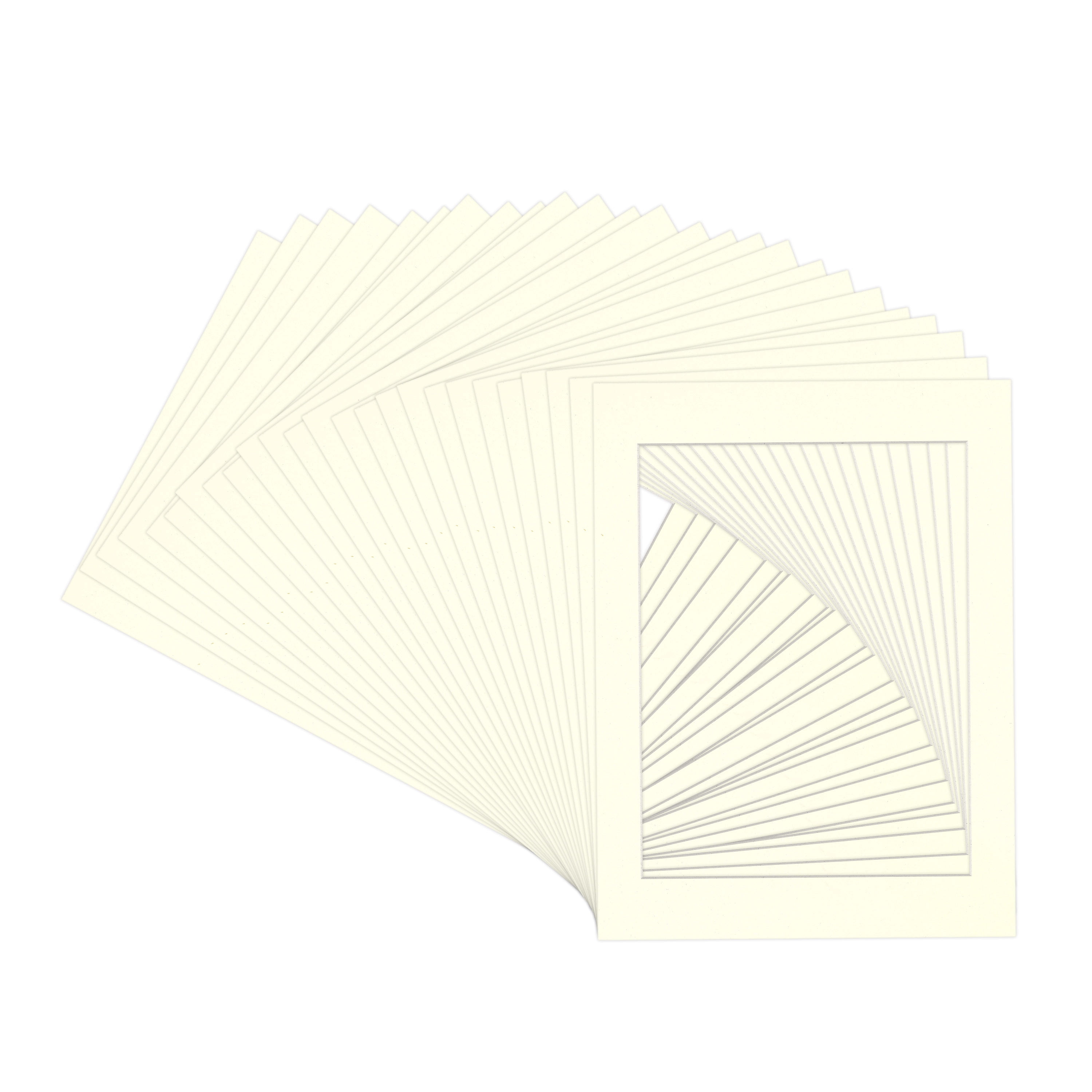 Cream Linen Picture Frame Mat for 18x24 Frames - Fits 15x20 Photos - 25 Mats