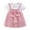 Pink, variant on Utlike Summer Dress For Girls Floral Print Short Sleeve Princess Dress Popular Sundress For Girl Size 9 Month-12 Month